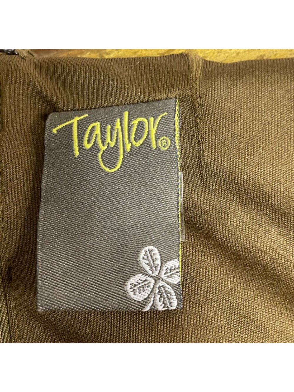 Taylor Velvet Midi Slip Dress Olive Green Sz LG (APPROX) Holiday Y2K Party - Picture 8 of 8